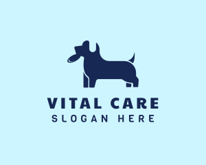 Blue Pet Dog Animal Logo