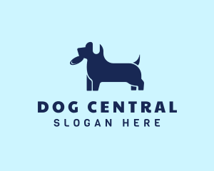 Blue Pet Dog Animal logo design