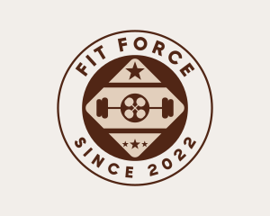 Fitness Crossfit Badge logo