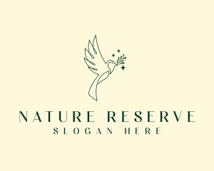 Nature Leaf Dove logo design