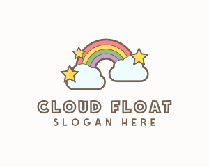 Rainbow Cloud Star logo design