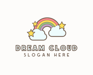 Rainbow Cloud Star logo design