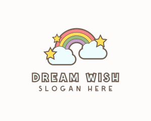 Rainbow Cloud Star logo design