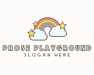 Rainbow Cloud Star logo design