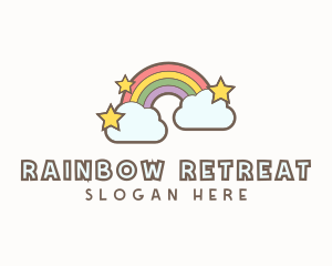 Rainbow Cloud Star logo design