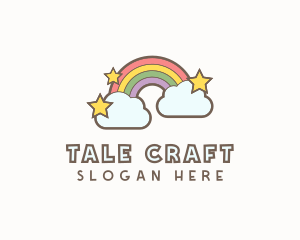 Rainbow Cloud Star logo design