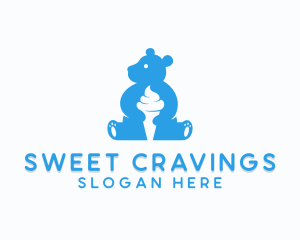 Sweet Bear Ice Cream logo design