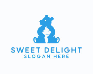 Sweet Bear Ice Cream logo design