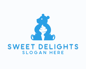 Sweet Bear Ice Cream logo design