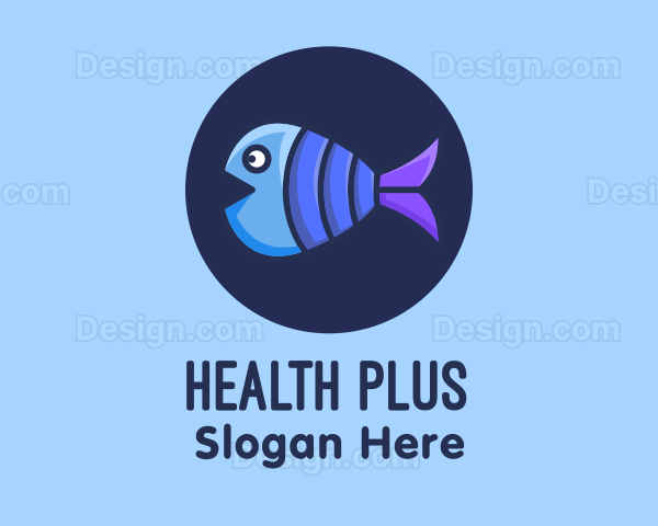 Blue Purple Fish Logo