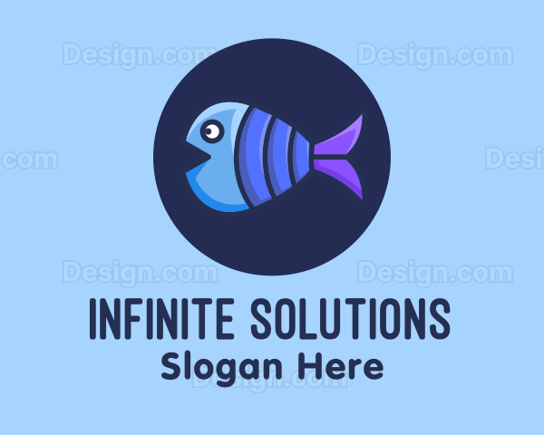 Blue Purple Fish Logo