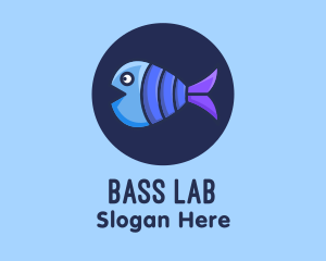 Blue Purple Fish logo design