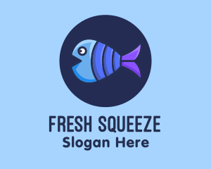 Blue Purple Fish logo design