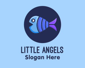Blue Purple Fish logo