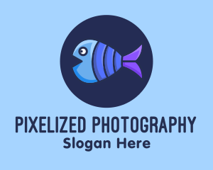 Blue Purple Fish logo design