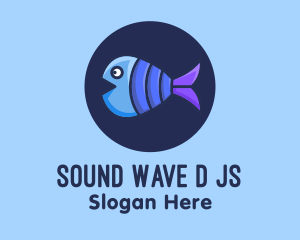 Blue Purple Fish logo design