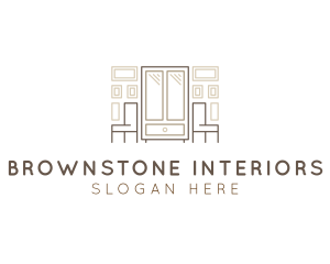 Interior Furniture Cabinet logo design