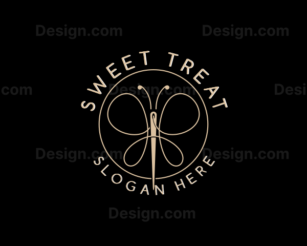 Butterfly Sewing Needle Logo