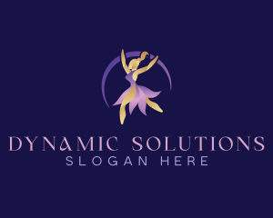 Ballerina Dancer Performer logo design