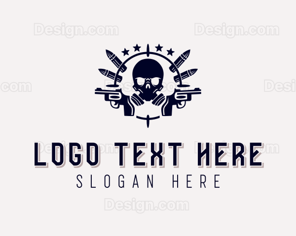 Skull Marksman Gamer Logo