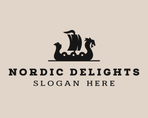 Viking Voyager Ship  logo design