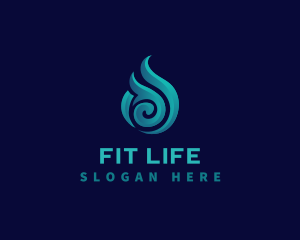 Fire Flame Swirl logo