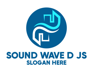 Blue Wave City logo design