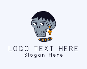 Skull Hipster Fashion logo