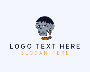 Skull Hipster Fashion logo