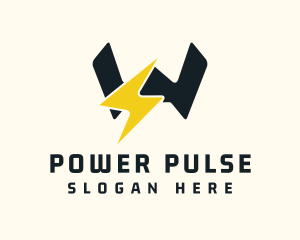 Electric Voltage Letter W logo