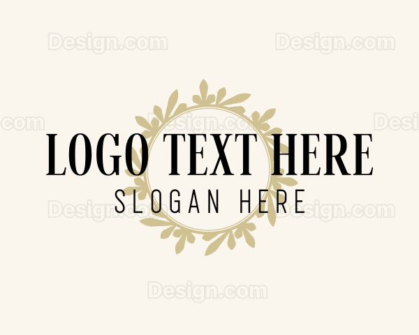 Elegant Floral Wreath Logo