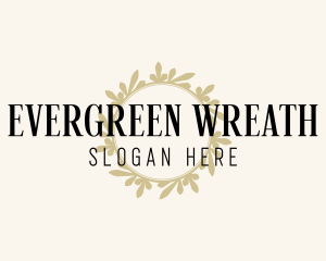 Elegant Floral Wreath logo design