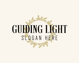 Elegant Floral Wreath logo design