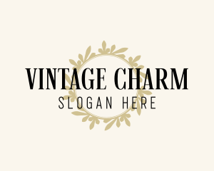 Elegant Floral Wreath logo