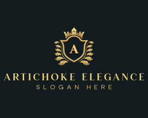 Elegant Monarch Shield logo design