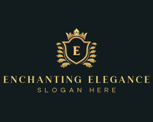 Elegant Monarch Shield logo design