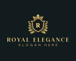 Elegant Monarch Shield logo design