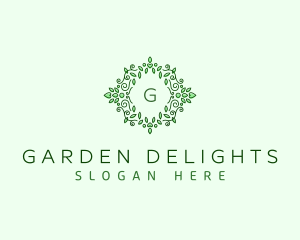 Organic Floral Leaves  logo design