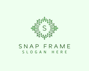 Organic Floral Leaves  logo design