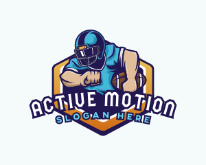 Football Player Athlete logo design