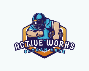 Football Player Athlete logo design