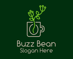 Minimalist Coffee Plant  logo design