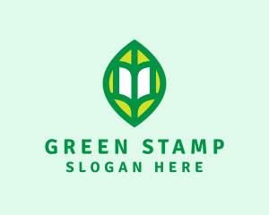 Green Leaf Book logo design