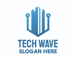 Tech Business Building  logo design