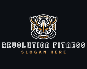 Viking Gym Fitness logo design