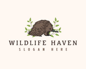 Echidna Anteater Wildlife logo design