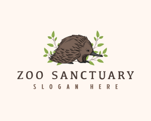 Echidna Anteater Wildlife logo design