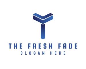 Modern Shape T logo design