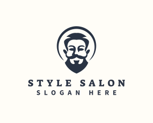 Man Beard Grooming logo design