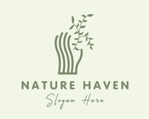 Natural Wellness Hand logo design